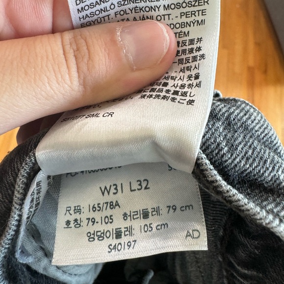 Levi’s 501 Dark Grey Skinny Denim Jeans SZ 31 L 32 - Picture 5 of 5